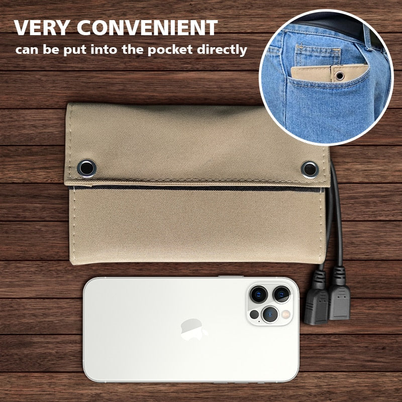 Solarpanel 5V mit 2xUSB / tragbare wasserdichte Platte für Handy-Powerbank 10W