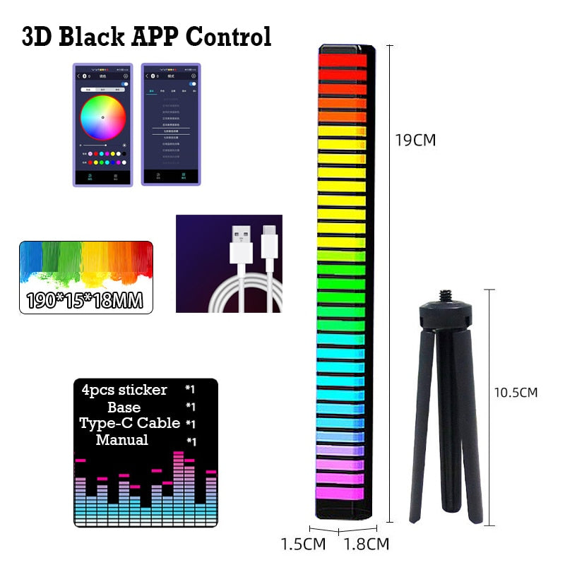 RGB Musik Sound Licht Bar 5V USB 16/32Led App Steuerung