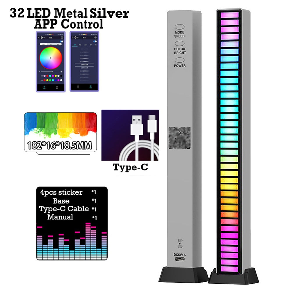 RGB Musik Sound Licht Bar 5V USB 16/32Led App Steuerung