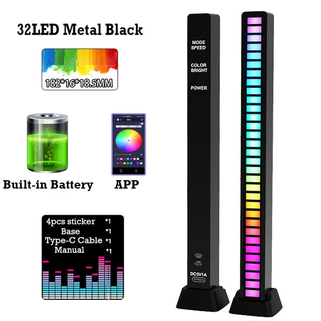 RGB Musik Sound Licht Bar 5V USB 16/32Led App Steuerung