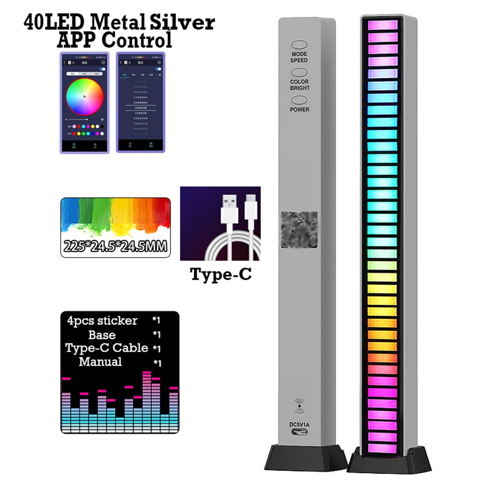RGB Musik Sound Licht Bar 5V USB 16/32Led App Steuerung