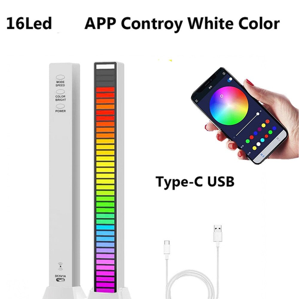 RGB Musik Sound Licht Bar 5V USB 16/32Led App Steuerung